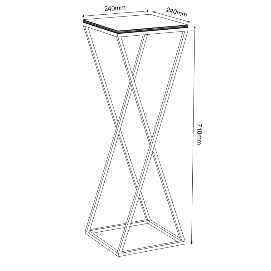 Flower stand 70x24 cm white
