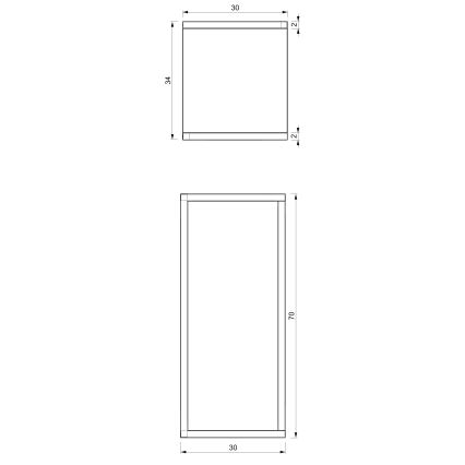 Flower stand 70x30x34 cm white