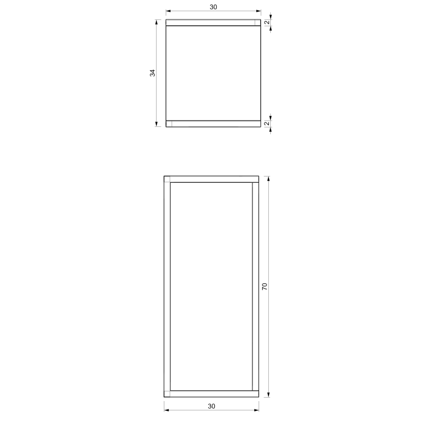 Flower stand 70x30x34 cm white