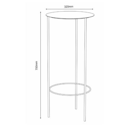 Flower stand 70x32 cm black