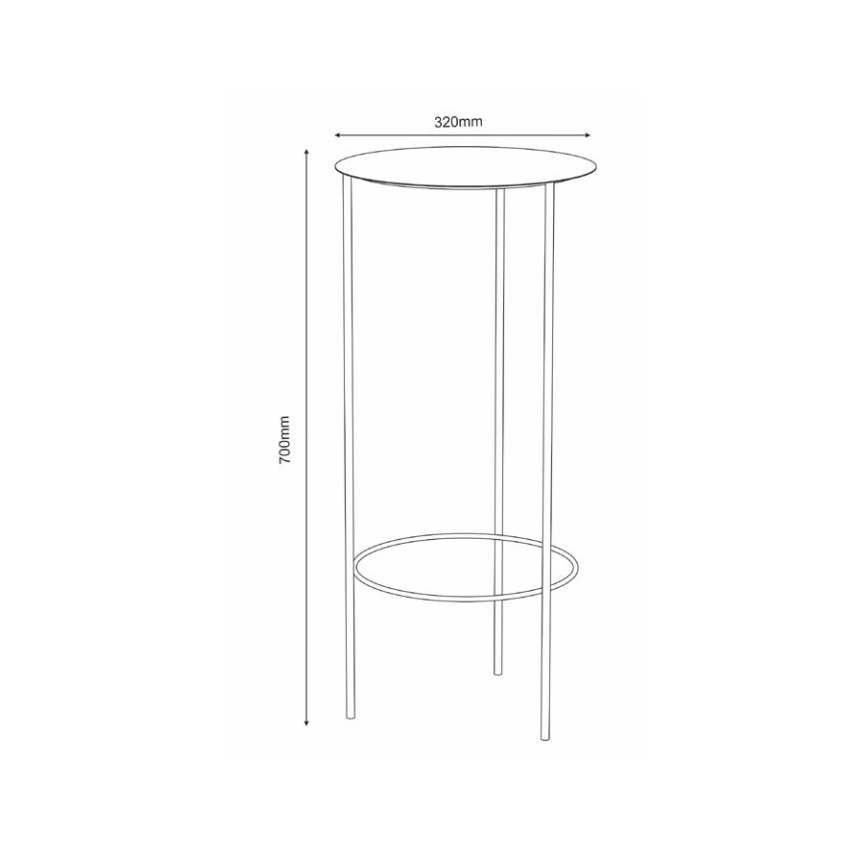 Flower stand 70x32 cm black