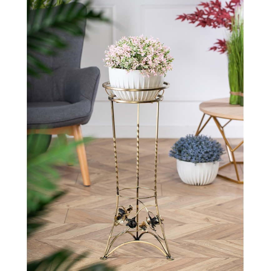 Flower stand 72x28 cm gold