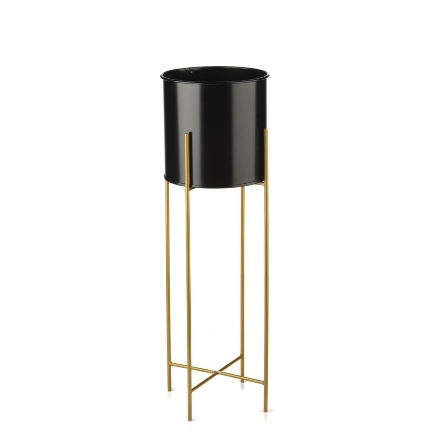 Flower stand 75x17 cm black/gold