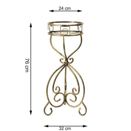 Flower stand 76x32 cm gold