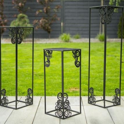 Flower stand 80x24 cm black