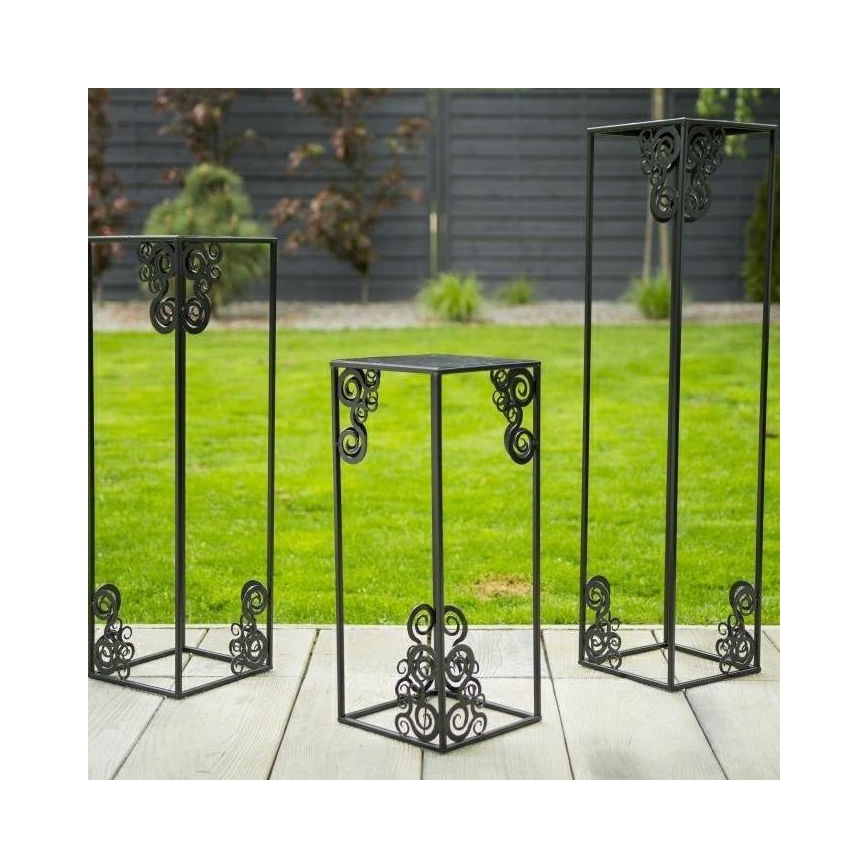 Flower stand 80x24 cm black