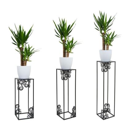 Flower stand 80x24 cm black