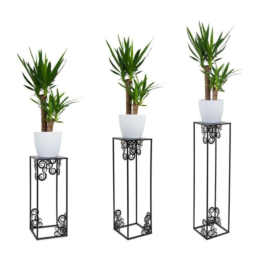 Flower stand 80x24 cm black
