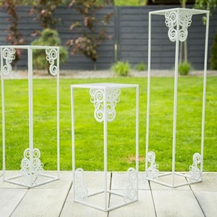 Flower stand 80x24 cm white