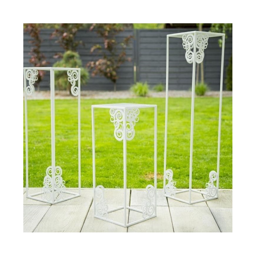 Flower stand 80x24 cm white