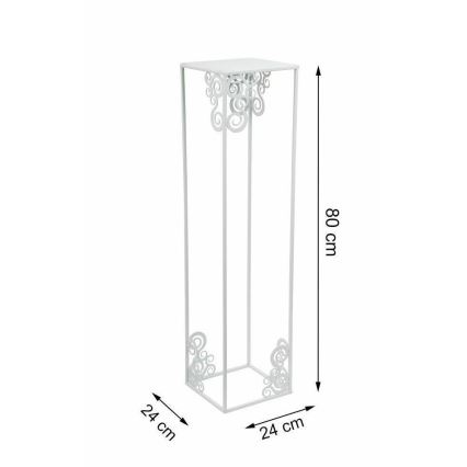 Flower stand 80x24 cm white