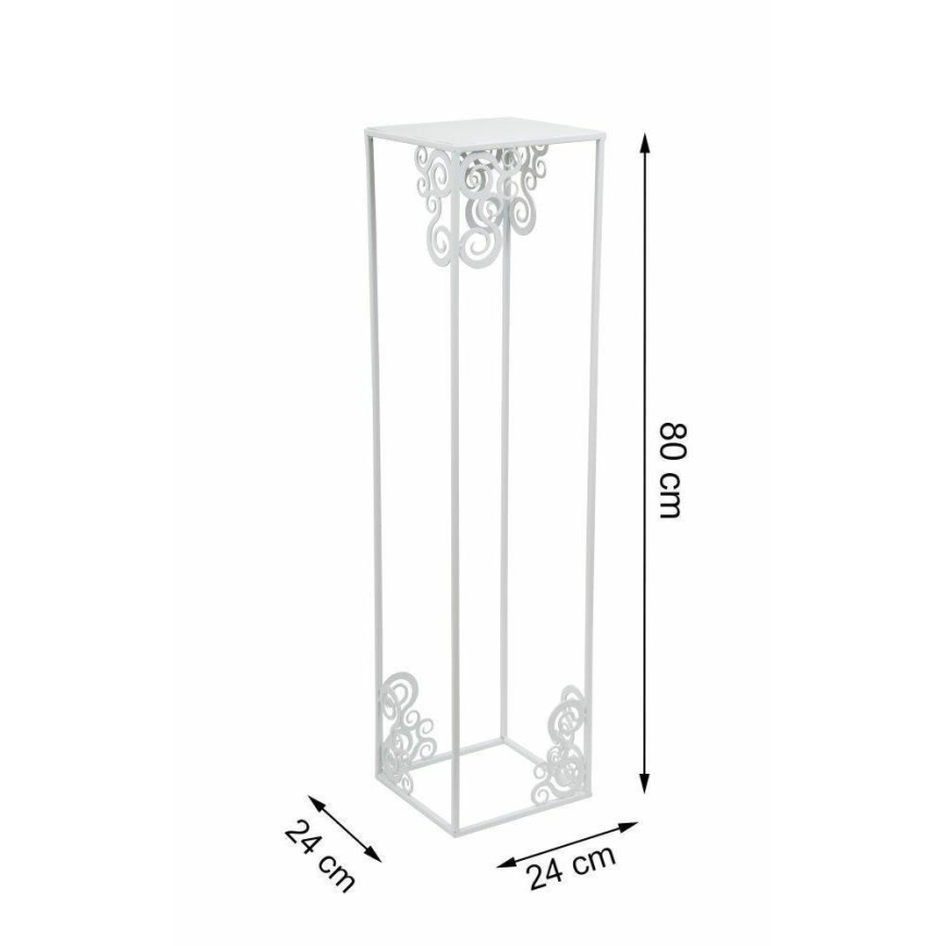 Flower stand 80x24 cm white