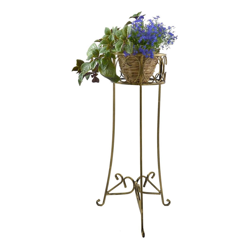 Flower stand 88x28 cm gold