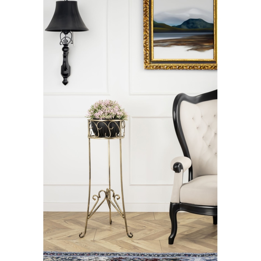Flower stand 88x28 cm gold