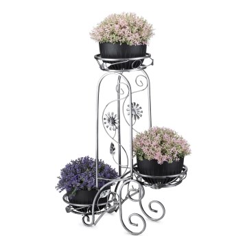 Flower stand 88x65 cm silver