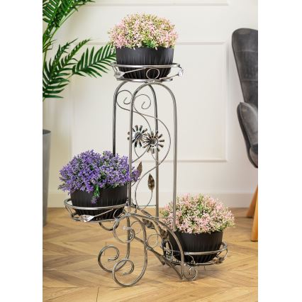 Flower stand 88x65 cm silver