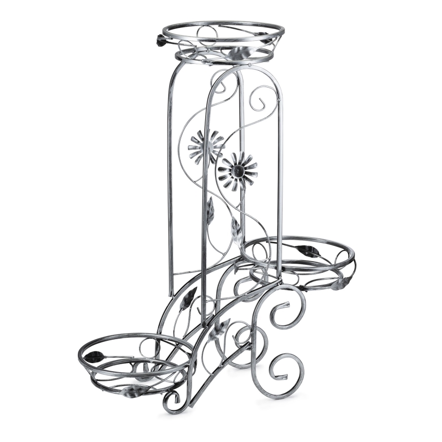 Flower stand 88x65 cm silver