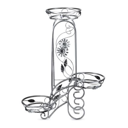 Flower stand 88x65 cm silver