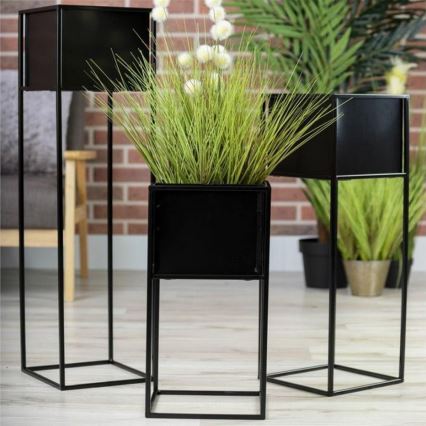 Flower stand 90x24 cm black