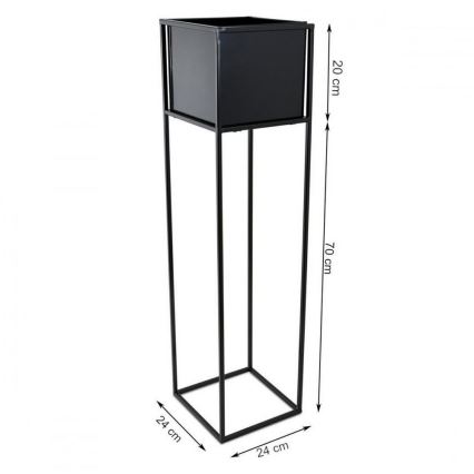 Flower stand 90x24 cm black