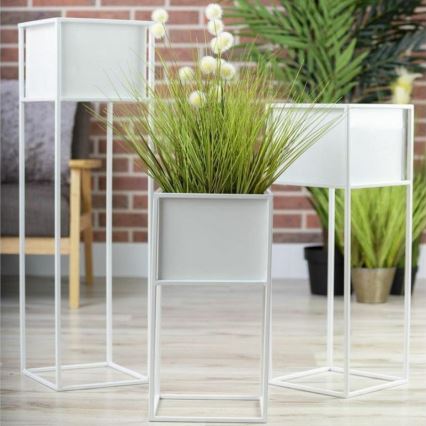 Flower stand 90x24 cm white