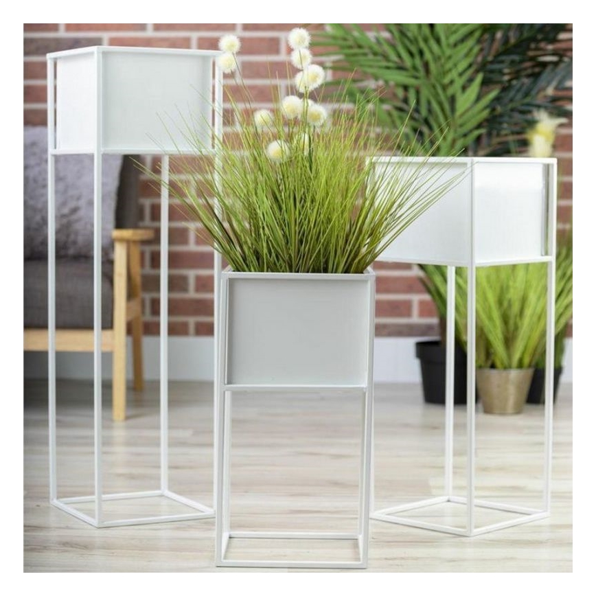 Flower stand 90x24 cm white