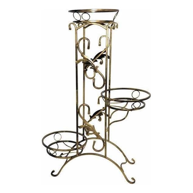 Flower stand 90x65 cm gold