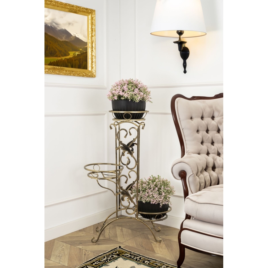 Flower stand 90x65 cm gold