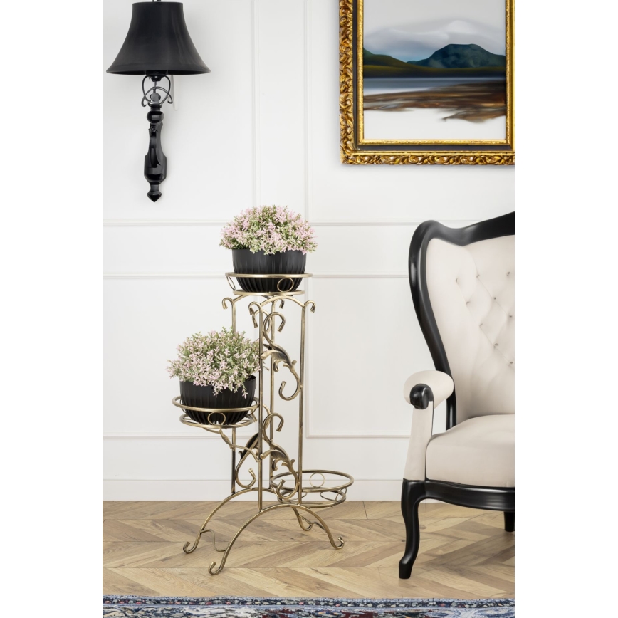 Flower stand 90x65 cm gold