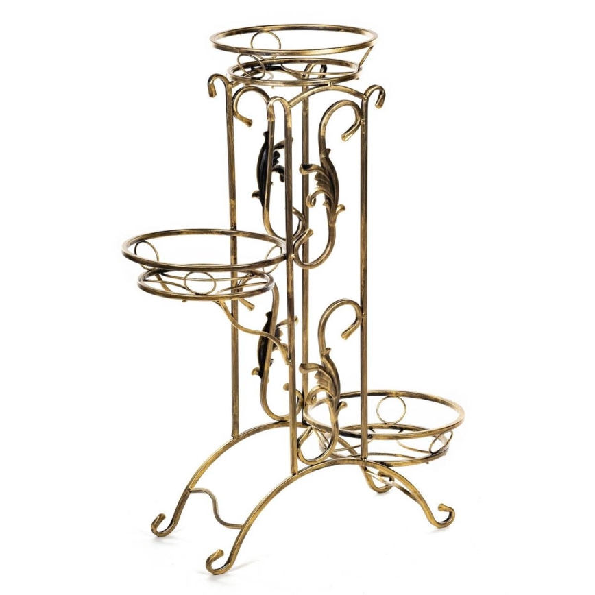 Flower stand 90x65 cm gold