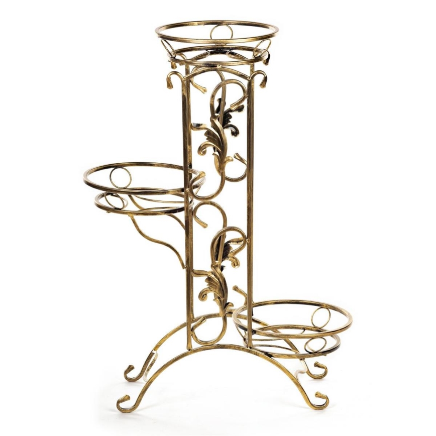 Flower stand 90x65 cm gold