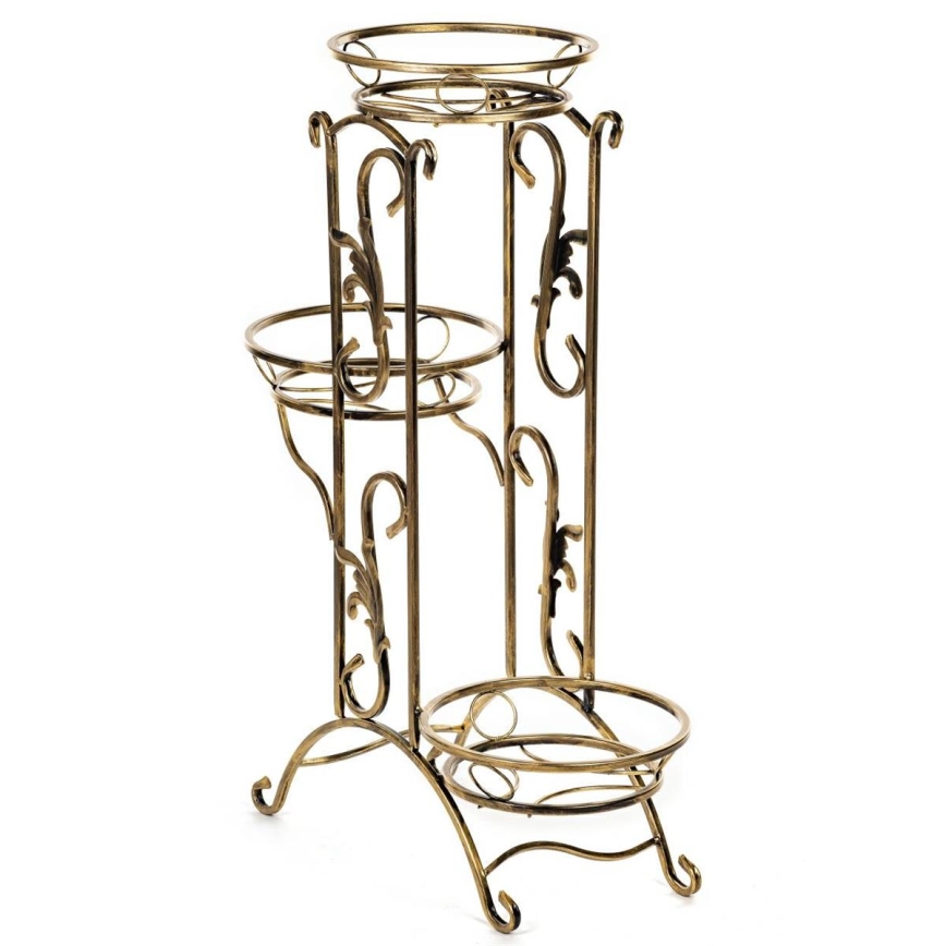 Flower stand 90x65 cm gold