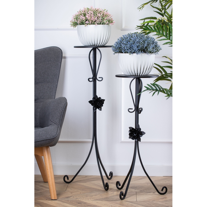 Flower stand 95x39 cm black