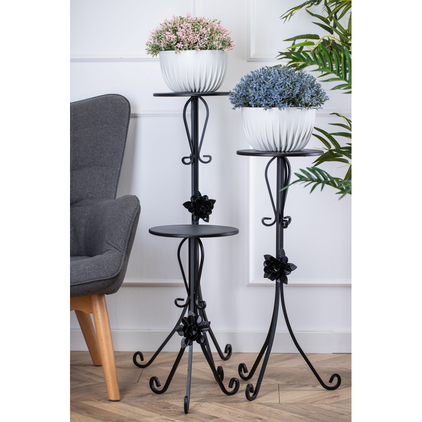 Flower stand 95x39 cm black