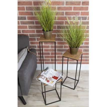 Flower stand BASICLOFT 40x24 black/brown
