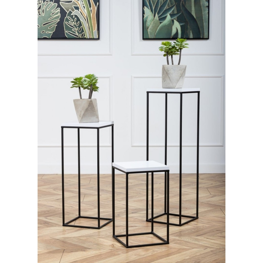 Flower stand BASICLOFT 40x24 white/black