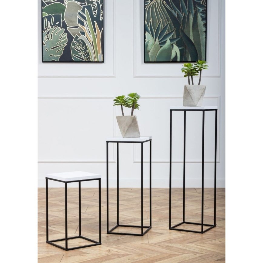 Flower stand BASICLOFT 40x24 white/black