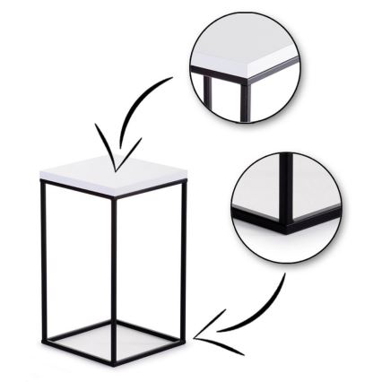 Flower stand BASICLOFT 40x24 white/black