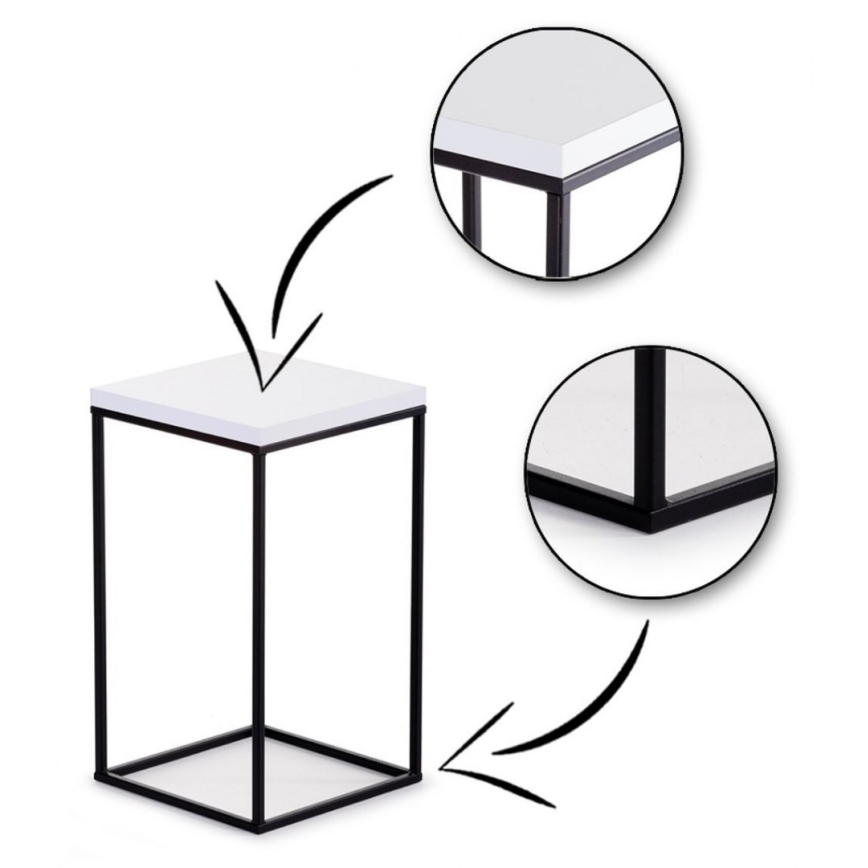 Flower stand BASICLOFT 40x24 white/black