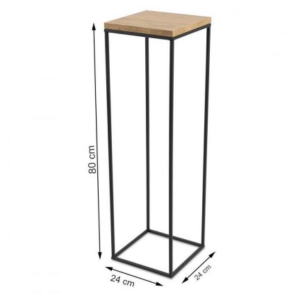 Flower stand BASICLOFT 80x24 black/brown