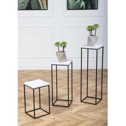 Flower stand BASICLOFT 80x24 black/white