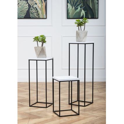Flower stand BASICLOFT 80x24 black/white