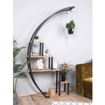 Flower stand GARDEN 180x85 cm brown/black