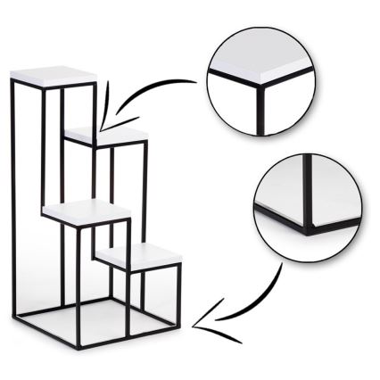 Flower stand KASKADA 70x34 black/white