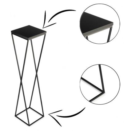 Flower stand LOFT 100x24 cm black