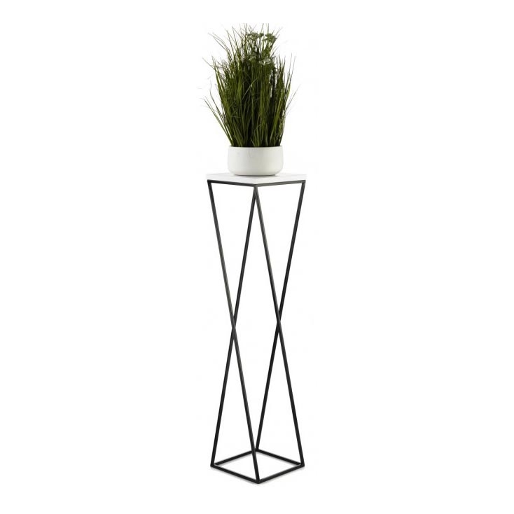 Flower stand LOFT 100x24 cm black/white