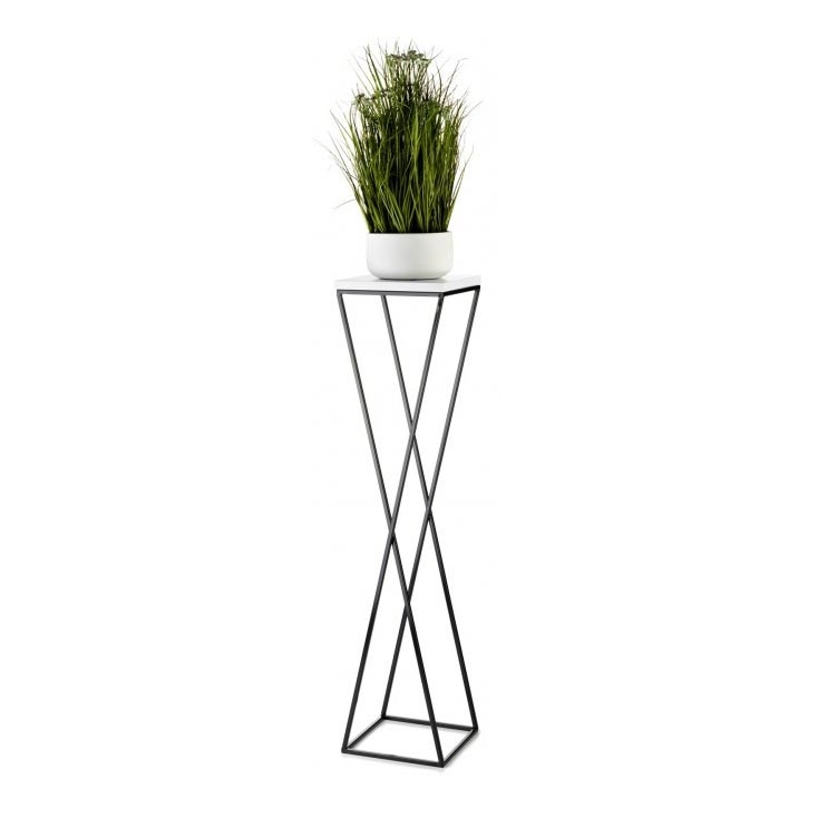 Flower stand LOFT 100x24 cm black/white
