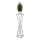 Flower stand LOFT 100x24 cm black/white