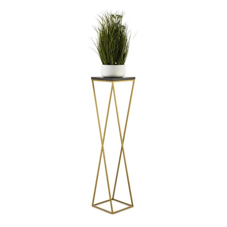 Flower stand LOFT 100x24 cm gold/black