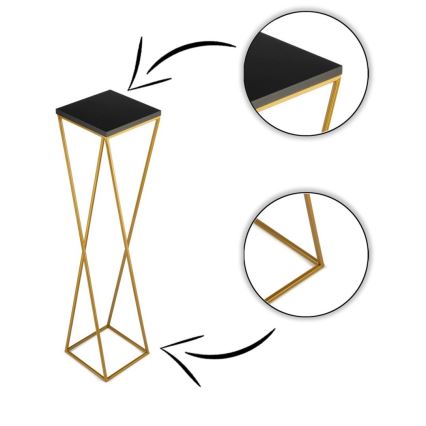 Flower stand LOFT 100x24 cm gold/black